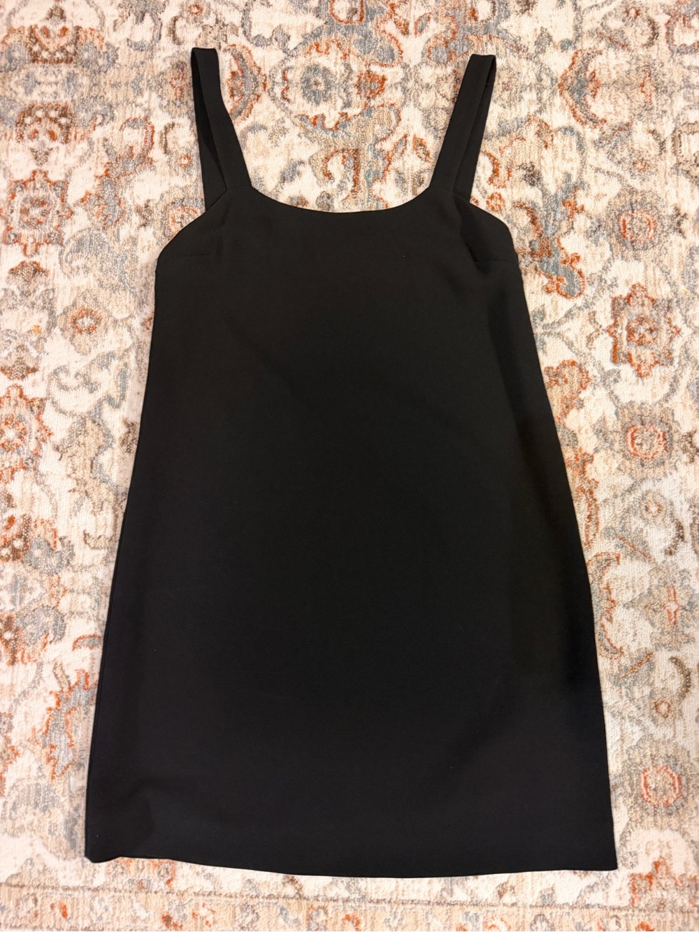 Theory Black Square-Neck Mini Dress